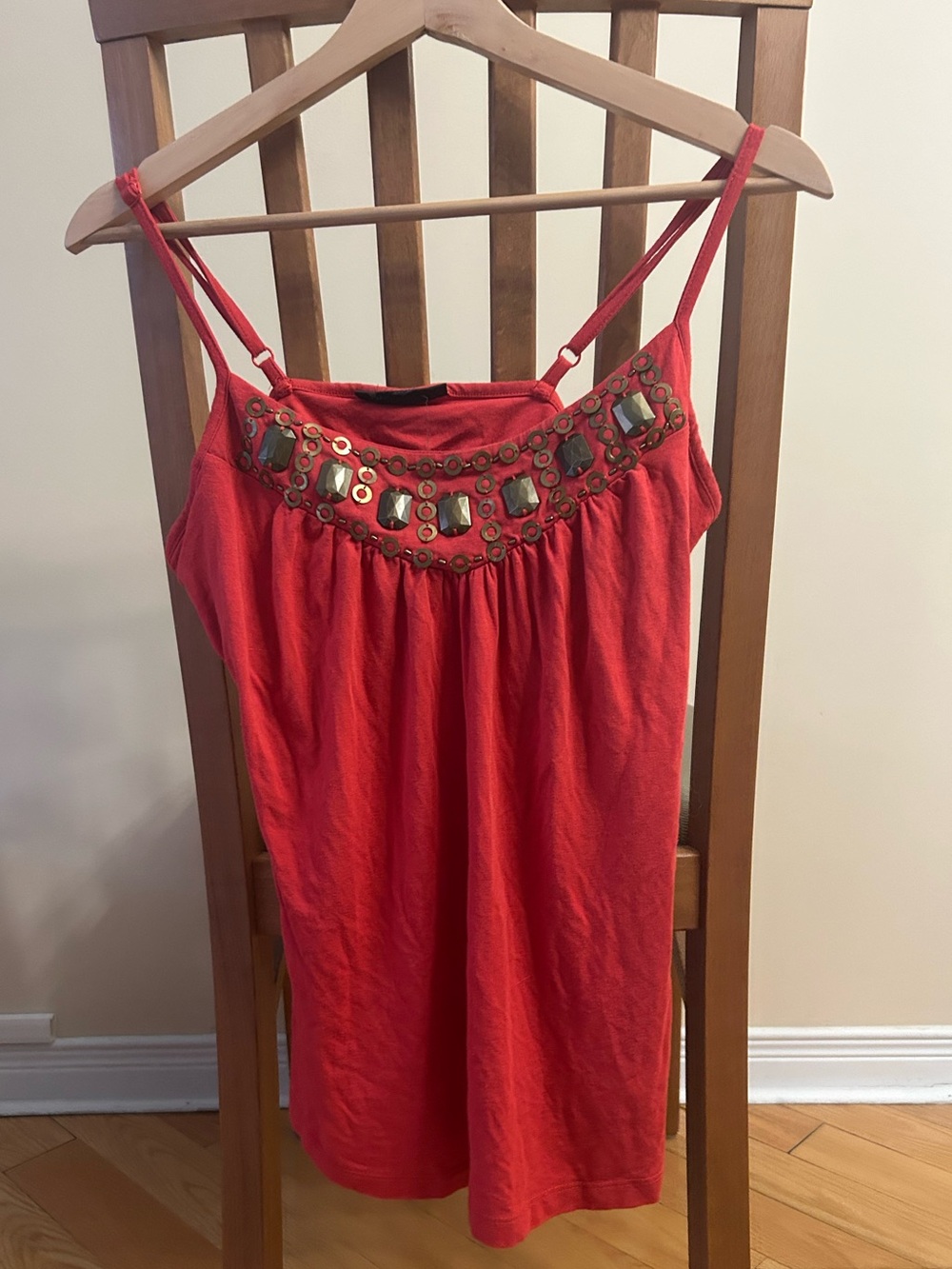 🌹5 for $50🌹Y2K Red Embellished Spaghetti Strap
